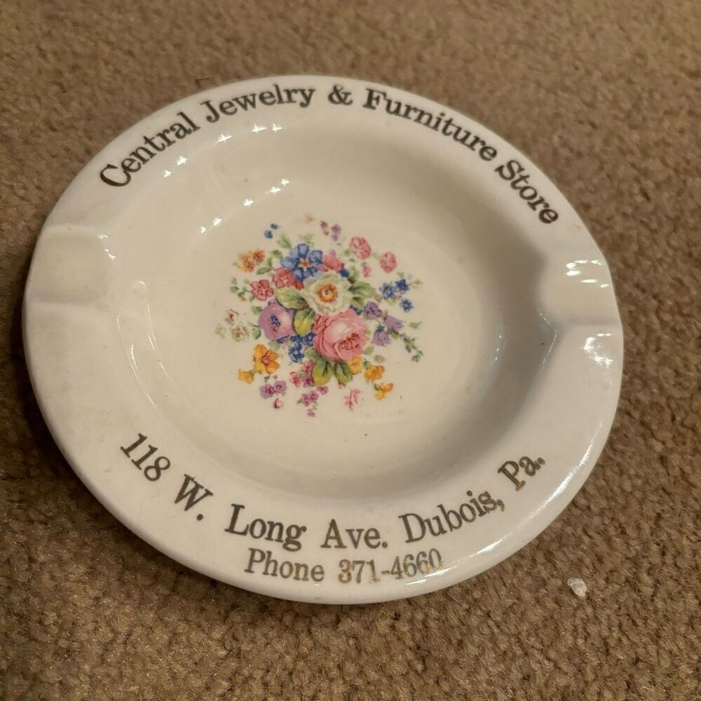 Central Jewelry & Furniture Store DuBois Pa Vintage Ashtray